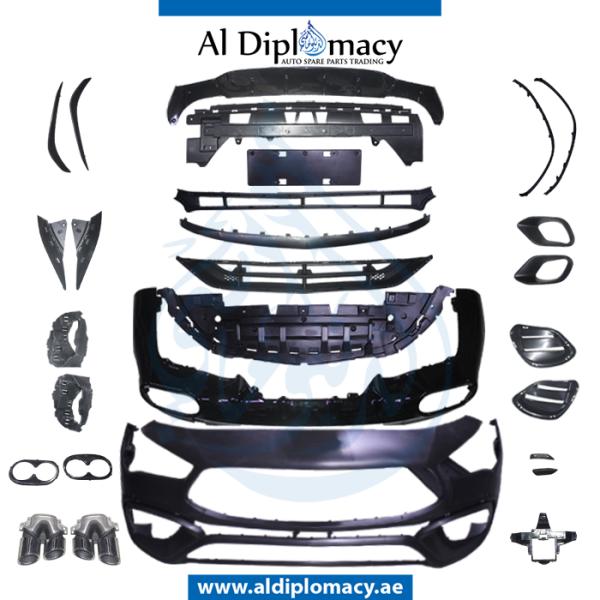 W118 2019-UP BODYKIT COMPLETE. FRONT BUMPER GT GRILLE REAR DIFFUSER AND EXHAUST