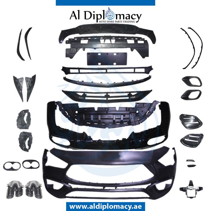 W118 2019-UP BODYKIT COMPLETE. FRONT BUMPER GT GRILLE REAR DIFFUSER AND EXHAUST