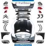 W166 GLE63 FOR ML BODYKIT COMPLETE. FRONT BUMPER REAR BUMPER HOOD FENDER HEADLIGHT STOPLIGHT AND EXHAUST