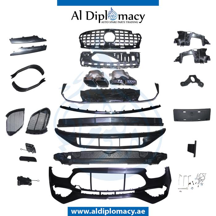 W213 E63 2020-UP BODYKIT COMPLETE. FRONT BUMPER GT GRILLE REAR DIFFUSER AND EXHAUST