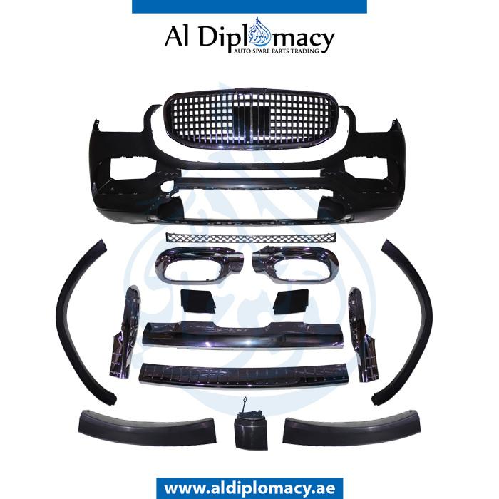 X167 GLS 680 MAYBACH BODYKIT 2020 COMPLETE. FRONT BUMPER REAR BUMPER GRILLE AND FENDER FLARE