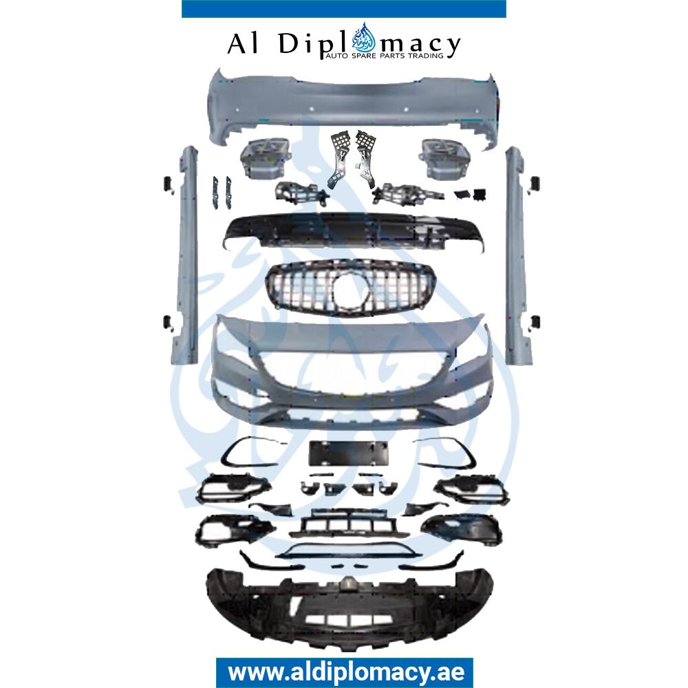 W117 CLA45 2018 BODYKIT COMPLETE. FRONT BUMPER GRILL REAR BUMPER SIDE SKIRT AND EXHAUST