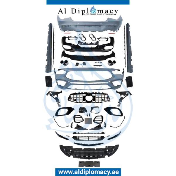 W118 CLA45 2019 UP BODYKIT COMPLETE. FRONT BUMPER REAR BUMPER GT GRILLE SIDE SKIRT AND EXHAUST